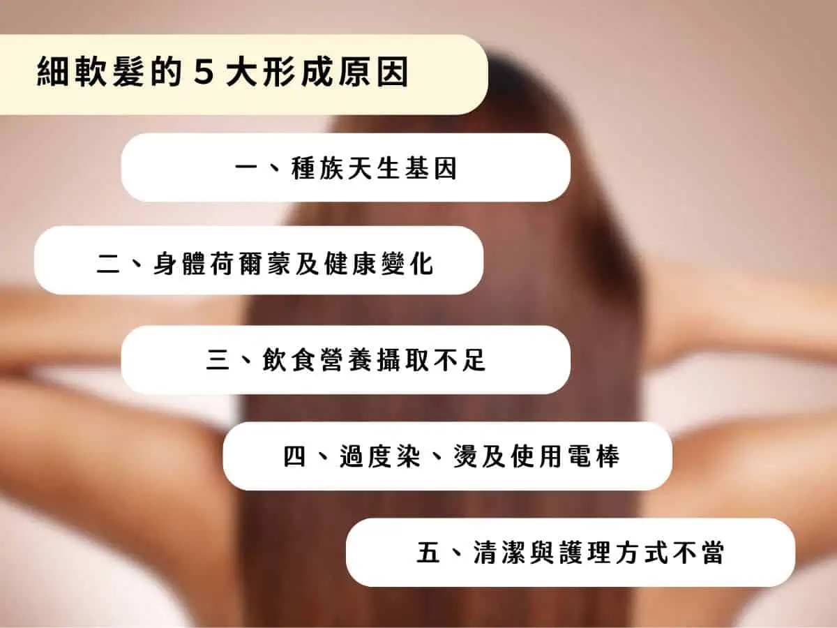 見的 5 個細軟髮形成原因