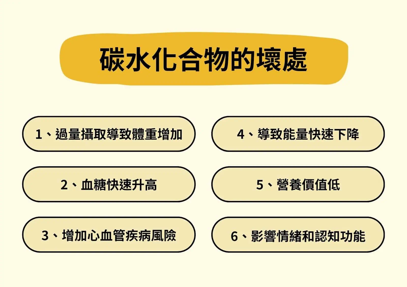 碳水化合物的壞處